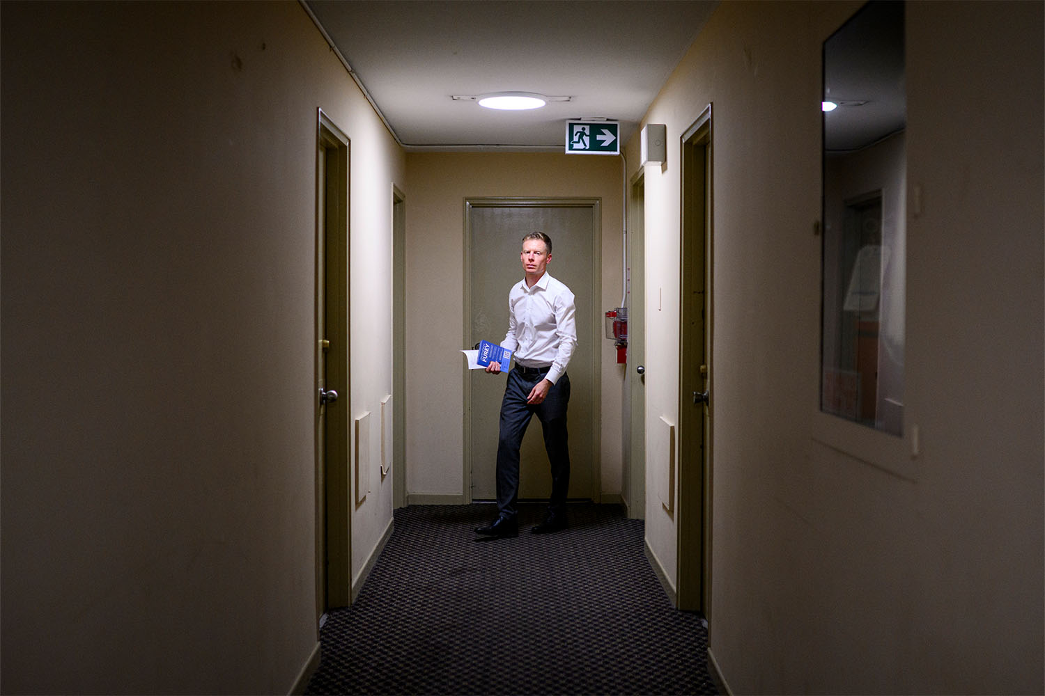 Anthony Furey campaigning in Thorncliffe Park in late October. 