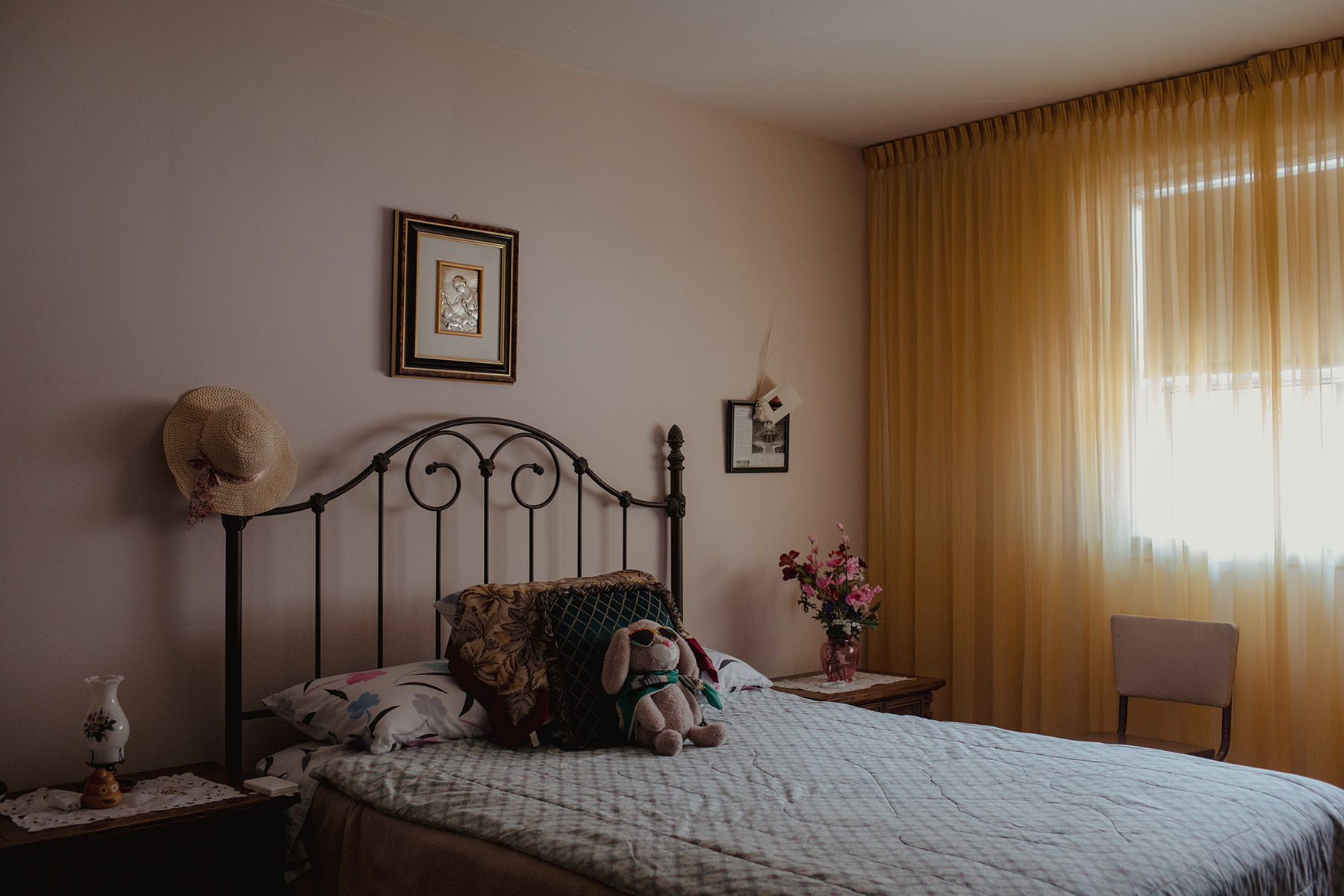 Maria’s bedroom remains intact from the time before she moved into Villa Colombo. “It’s been like this for two years,” said her daughter in law, Donna Bardy.