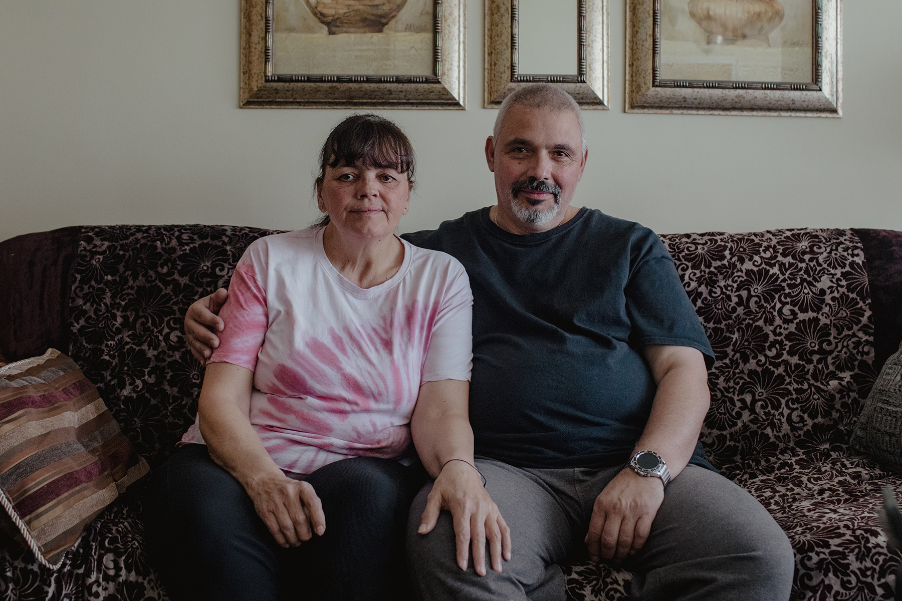 Up until Alex Grieco, right, received his first restriction, he visited his mother in Villa Colombo daily.