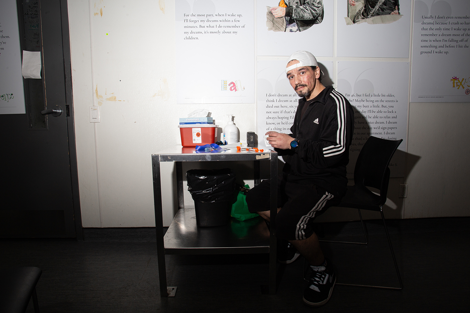 Nick in the injection room at Moss Park Consumption and Treatment Service.