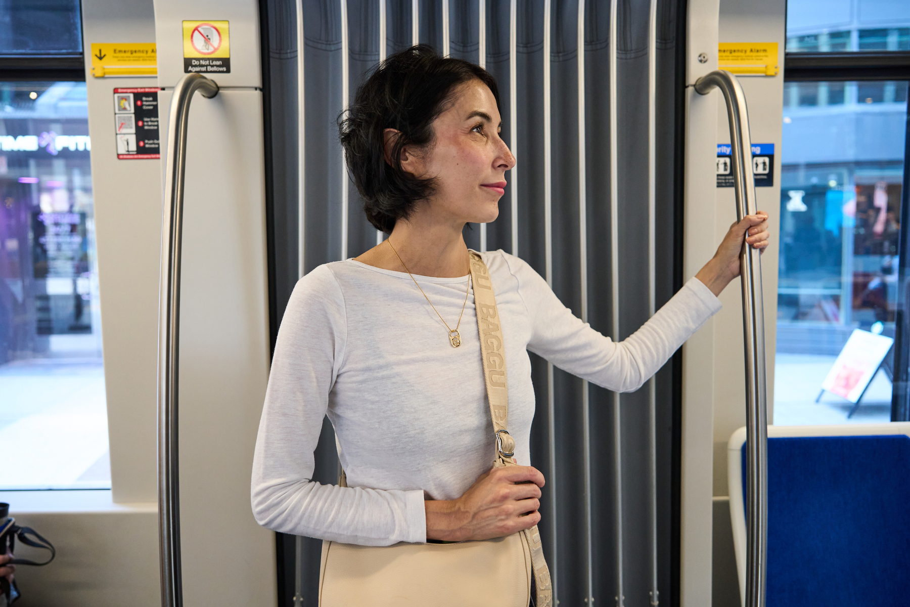 McNally rides the 504 King streetcar to her home in Parkdale.