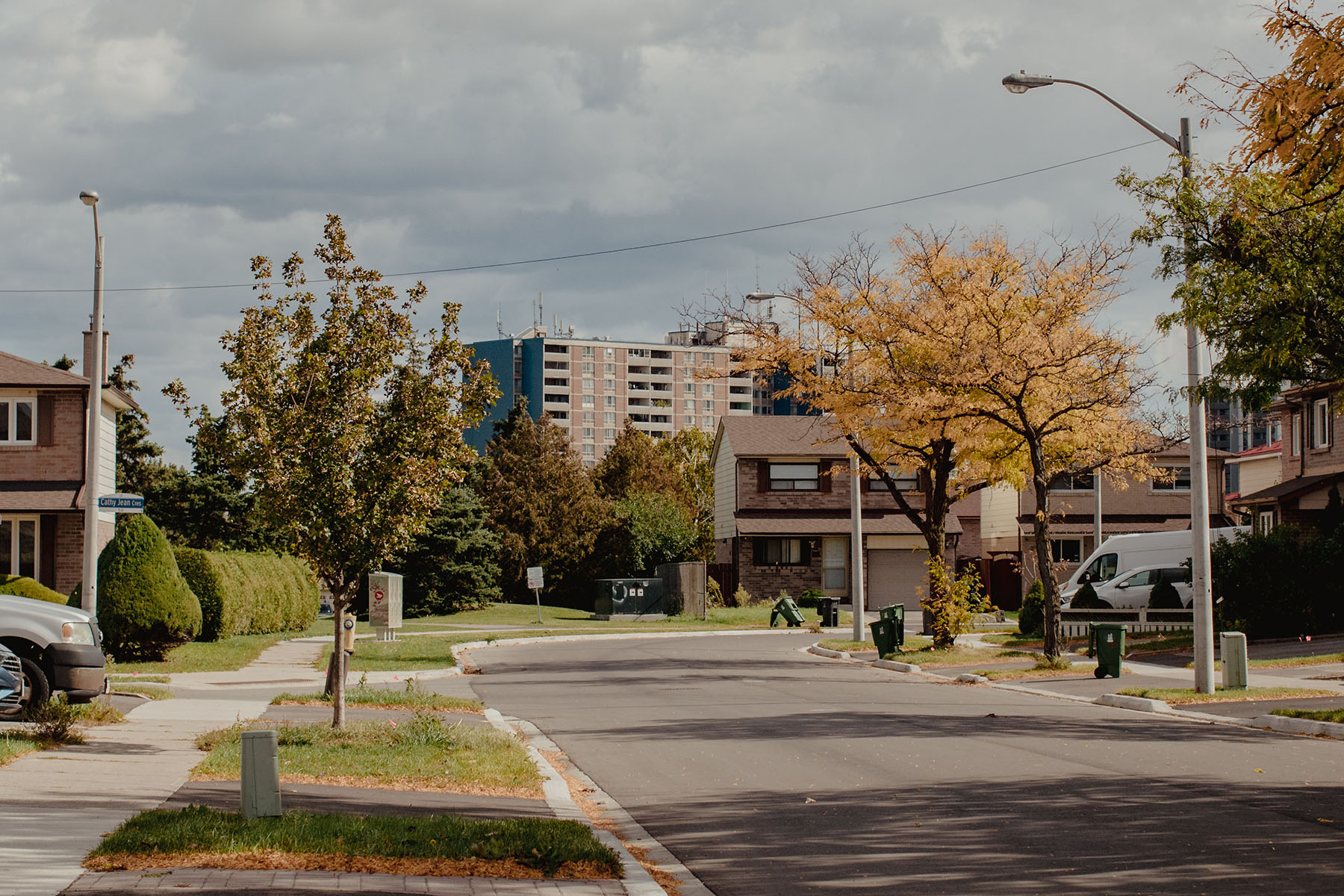 Apartments on Kipling Avenue, as seen from Brown’s canvassing route on a Thursday in October.