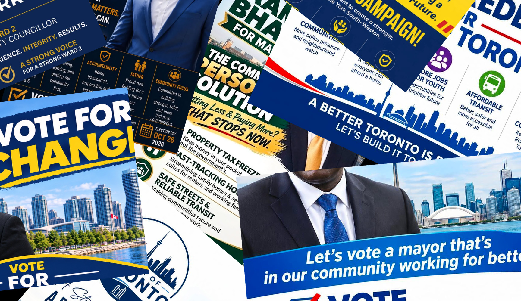 AI-generated promotional from an array of candidates.