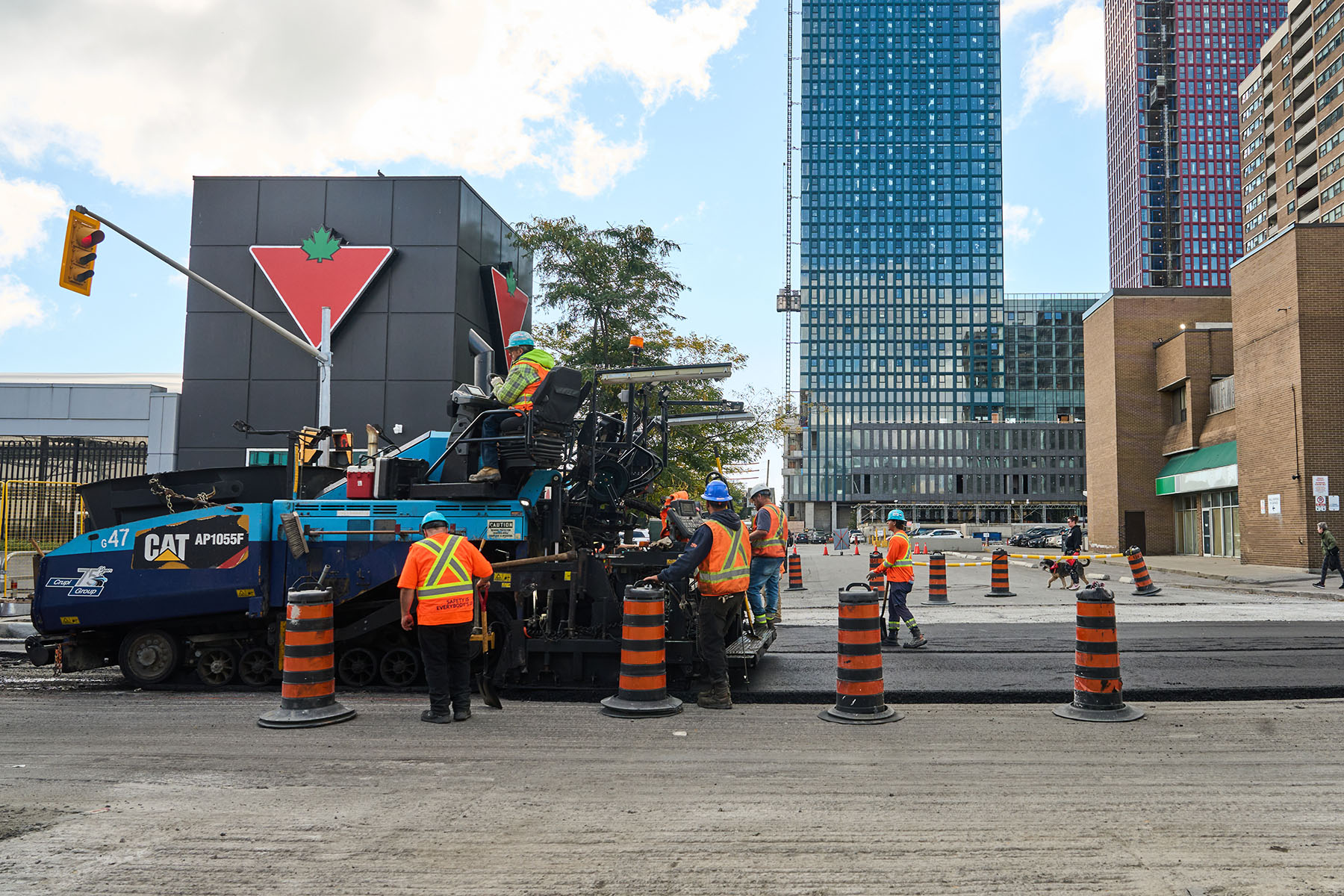 Roadwork on Danforth Avenue.